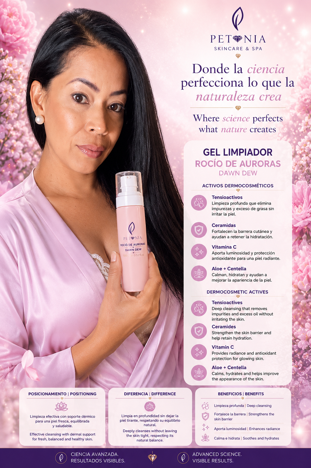 Rocío de Auroras | Gel Limpiador Facial con Vitamina C | Dawn Dew™ Facial Cleanser