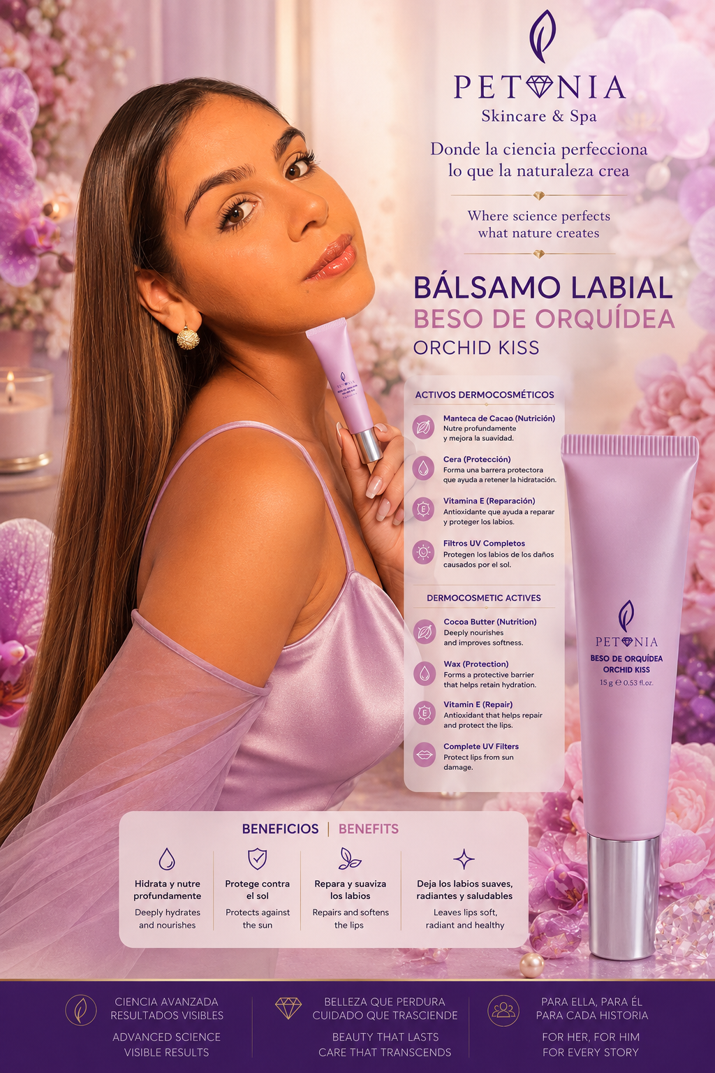 Beso de Orquídea | Bálsamo Labial Nutritivo