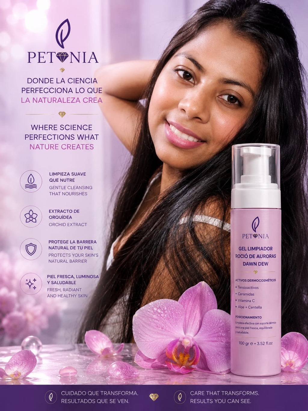 Rocío de Auroras | Gel Limpiador Facial con Vitamina C | Dawn Dew™ Facial Cleanser