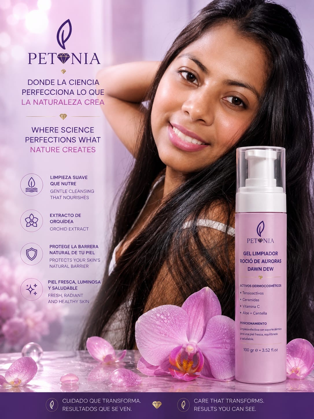 Rocío de Auroras | Gel Limpiador Facial con Vitamina C | Dawn Dew™ Facial Cleanser